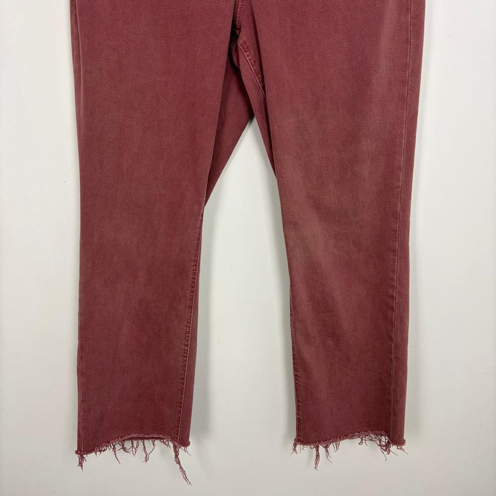 Lovervet by Vervet Straight Ankle Crop Raw Hem Jeans Mauve Pink Size 18W - Picture 3 of 8